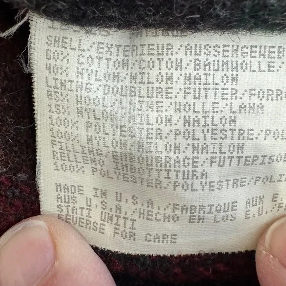 Vintage Woolrich Wool Blanket Lined Chore Coat Mens XXL Green - Picture 9 of 12